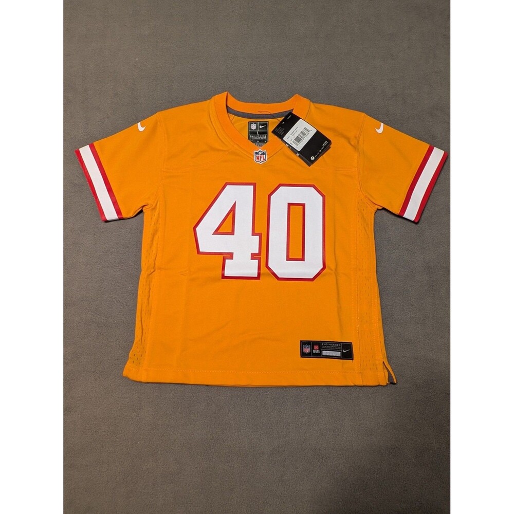 NWT Nike Mike Alstott #40 Tampa Bay Buccaneers Orange Jersey Youth L Retired